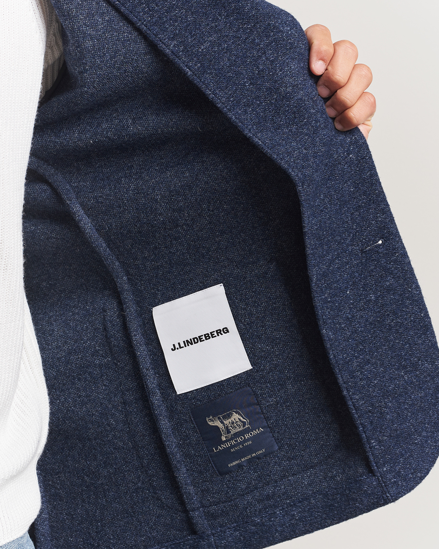 Herren | Sakkos | J.Lindeberg | Calvon Wool Knitted Blazer Vintage Indigo