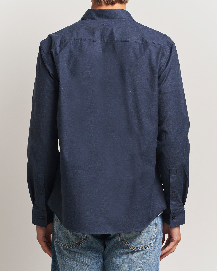 Herren | Hemden | J.Lindeberg | Slim Fit Light Flannel Shirt Navy