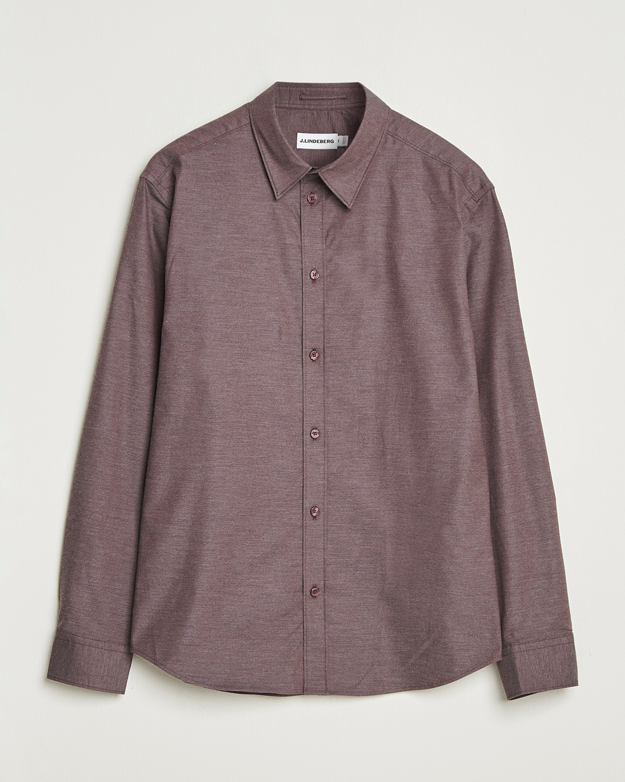 Herren | Hemden | J.Lindeberg | Slim Fit Light Flannel Shirt Huckleberry