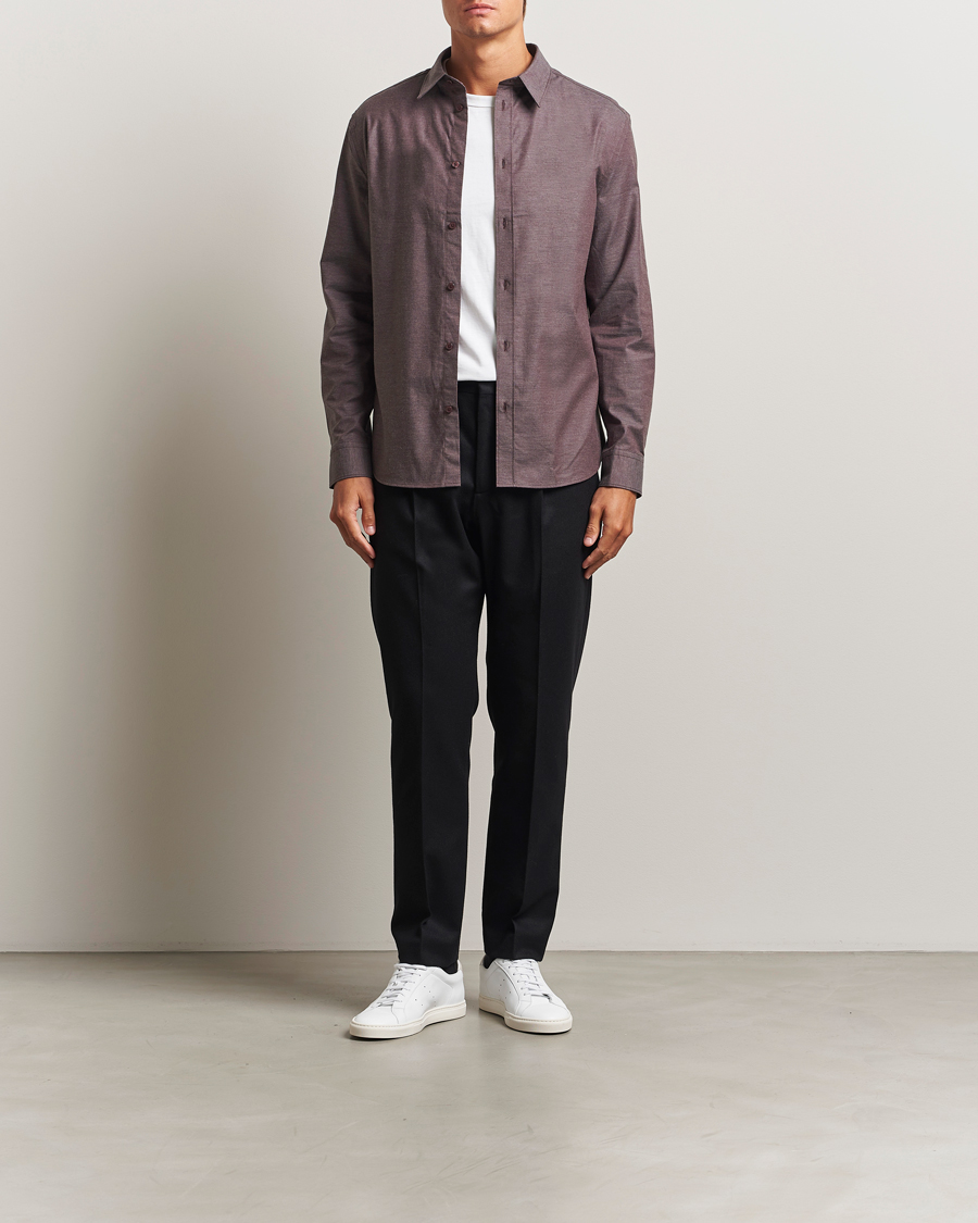 Herren | Hemden | J.Lindeberg | Slim Fit Light Flannel Shirt Huckleberry