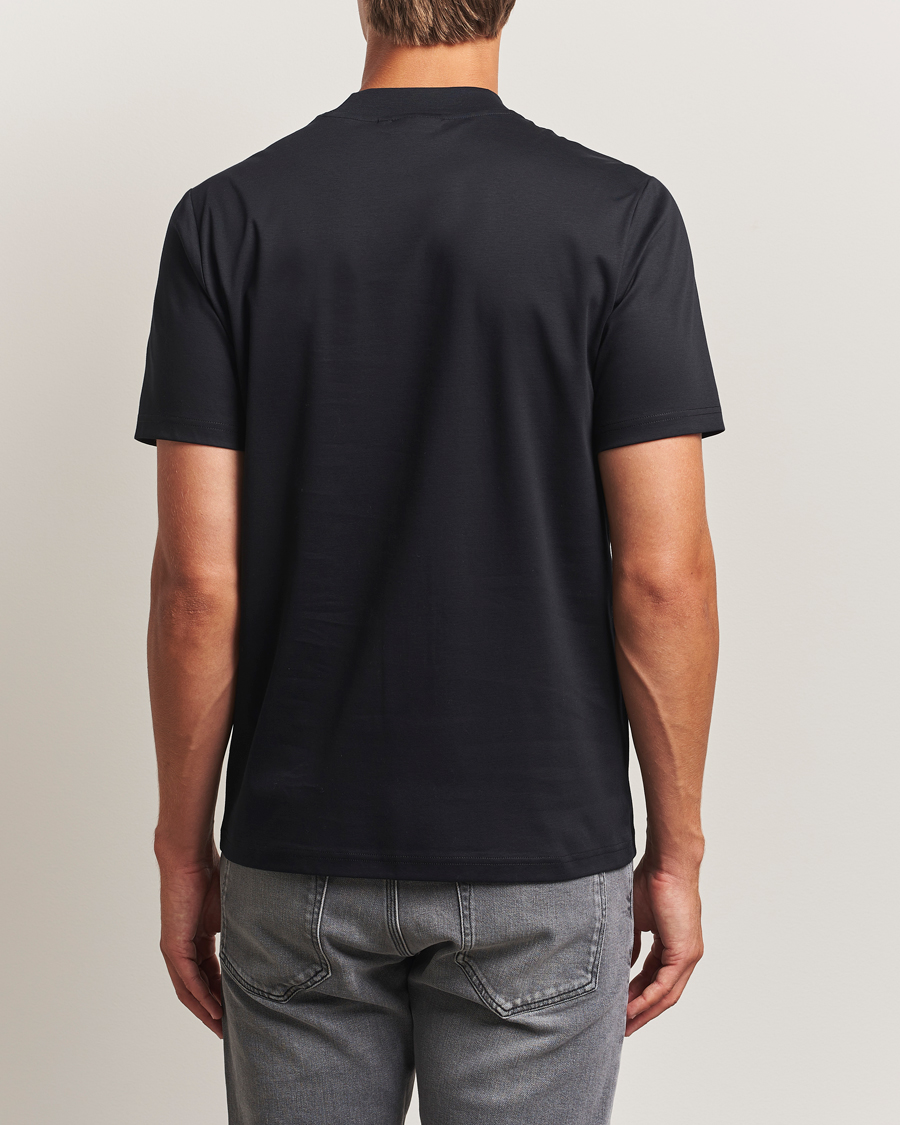Herren | T-Shirts | J.Lindeberg | Ace Mock Neck T-Shirt Black
