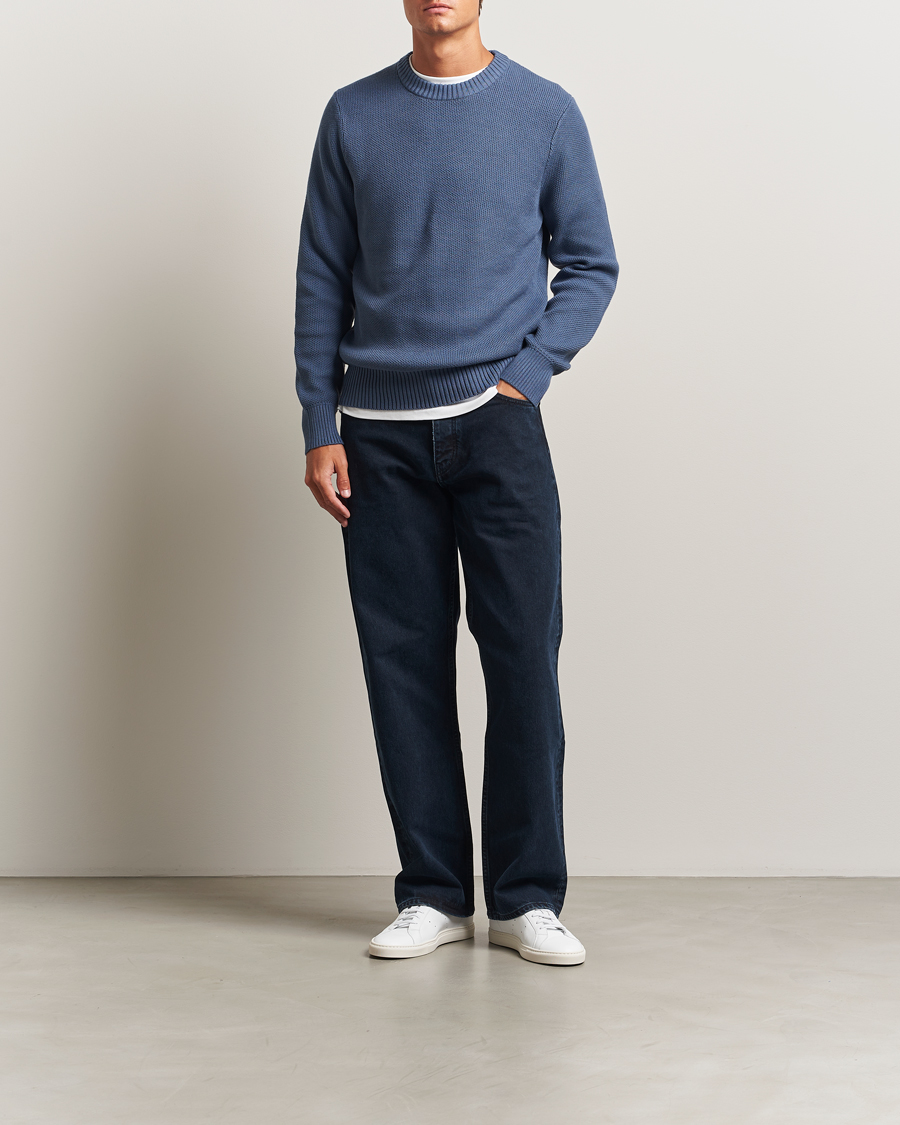 Herren | Pullover | J.Lindeberg | Oliver Structured Sweater Vintage Indigo