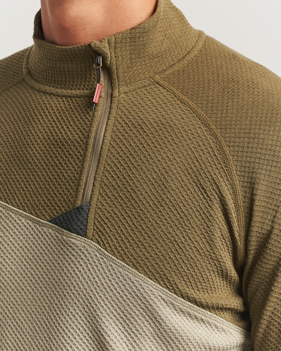 Herren | Pullover | Klättermusen | Huge Half Zip Sweater Silver Green Olive