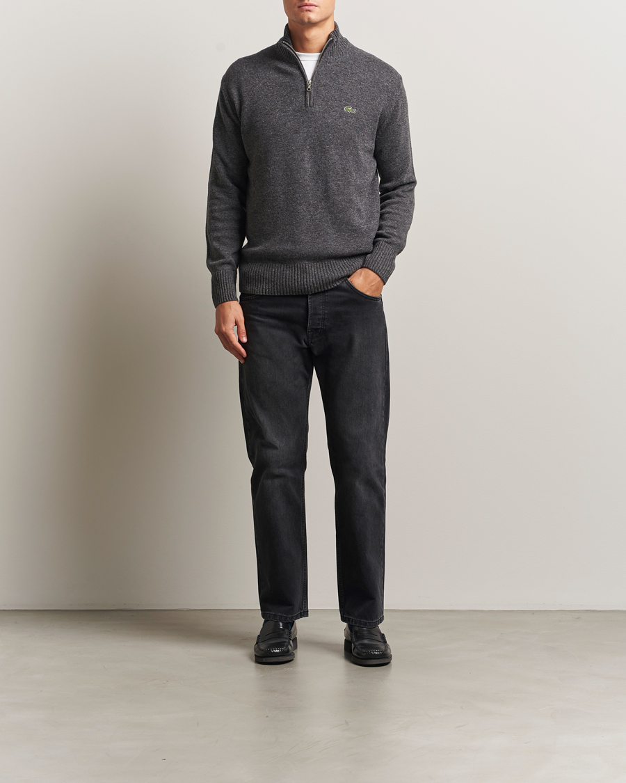 Herren | Pullover | Lacoste | Carded Wool Half Zip Pitch Chine