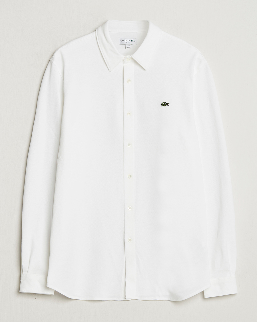 Herren | Hemden | Lacoste | Slim Fit Cotton Piqué Shirt White