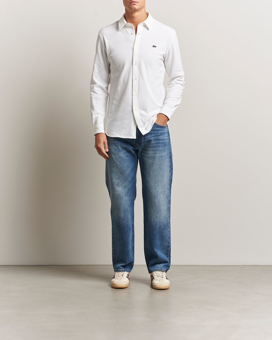Herren | Hemden | Lacoste | Slim Fit Cotton Piqué Shirt White