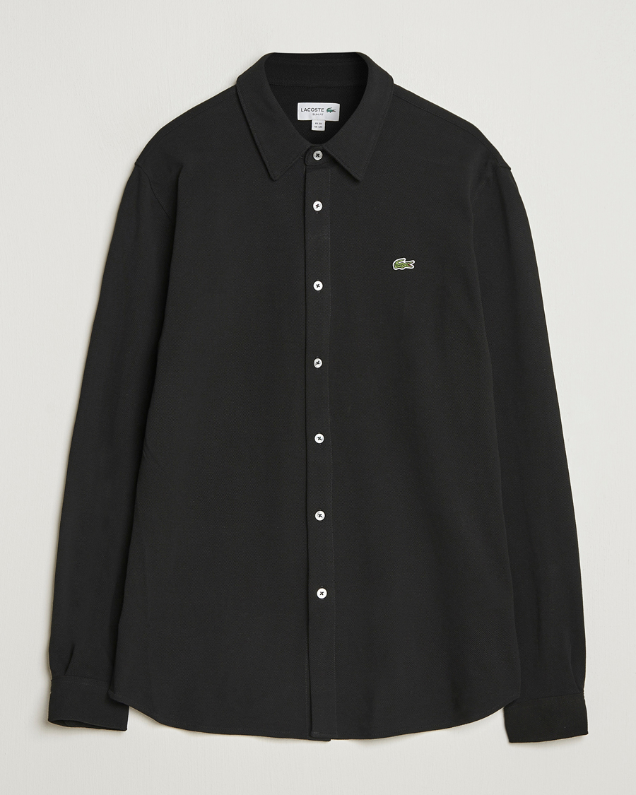 Herren | Hemden | Lacoste | Slim Fit Cotton Piqué Shirt Black