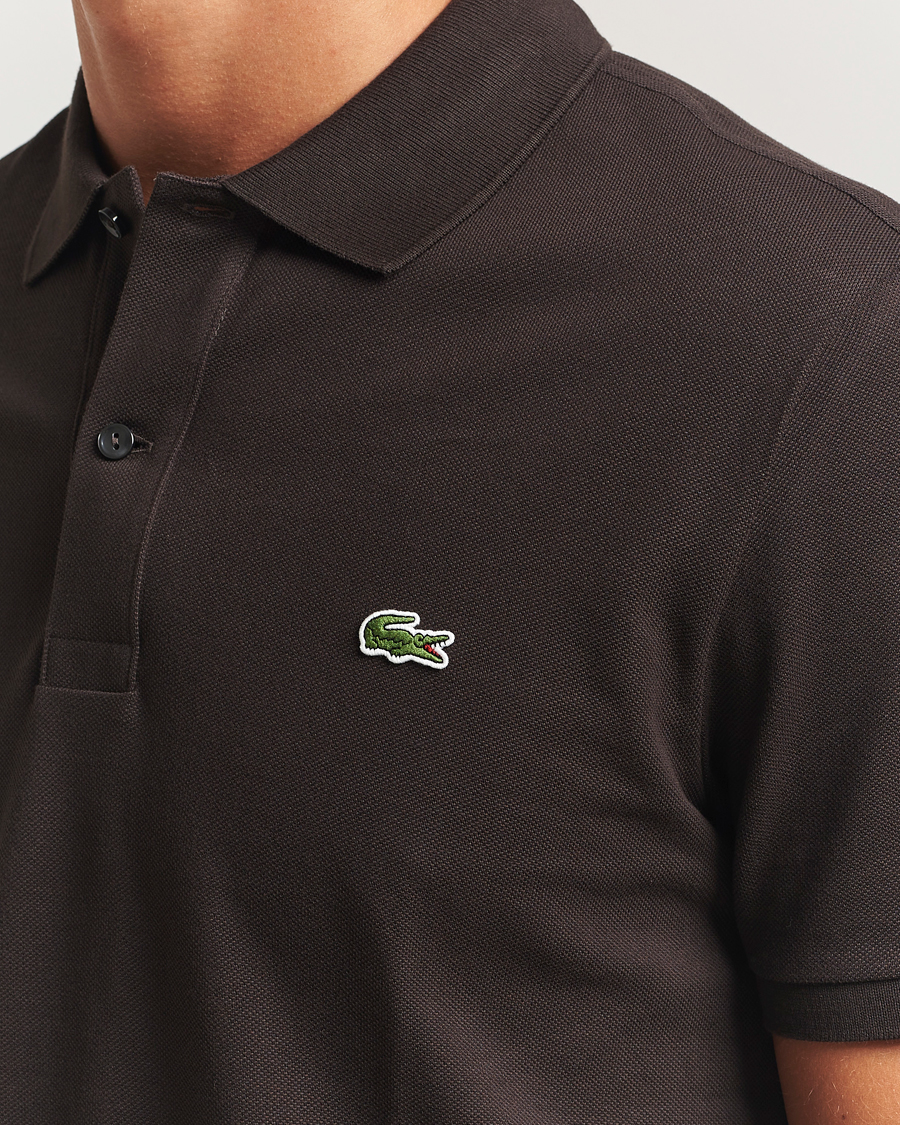 Herren | Poloshirts | Lacoste | Slim Fit Polo Piké Porto Brown