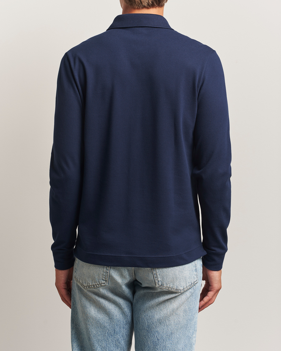 Herren | Poloshirts | Lacoste | Paris Long Sleeve Polo Piké Navy Blue