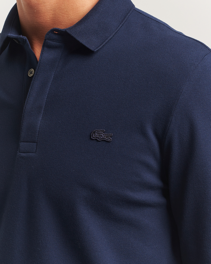 Herren | Poloshirts | Lacoste | Paris Long Sleeve Polo Piké Navy Blue