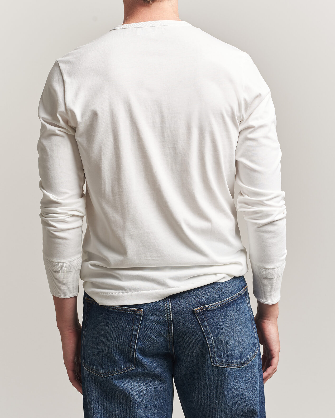 Herren | Pullover | Merz b. Schwanen | Classic Fit Sturdy Organic Cotton Henley White