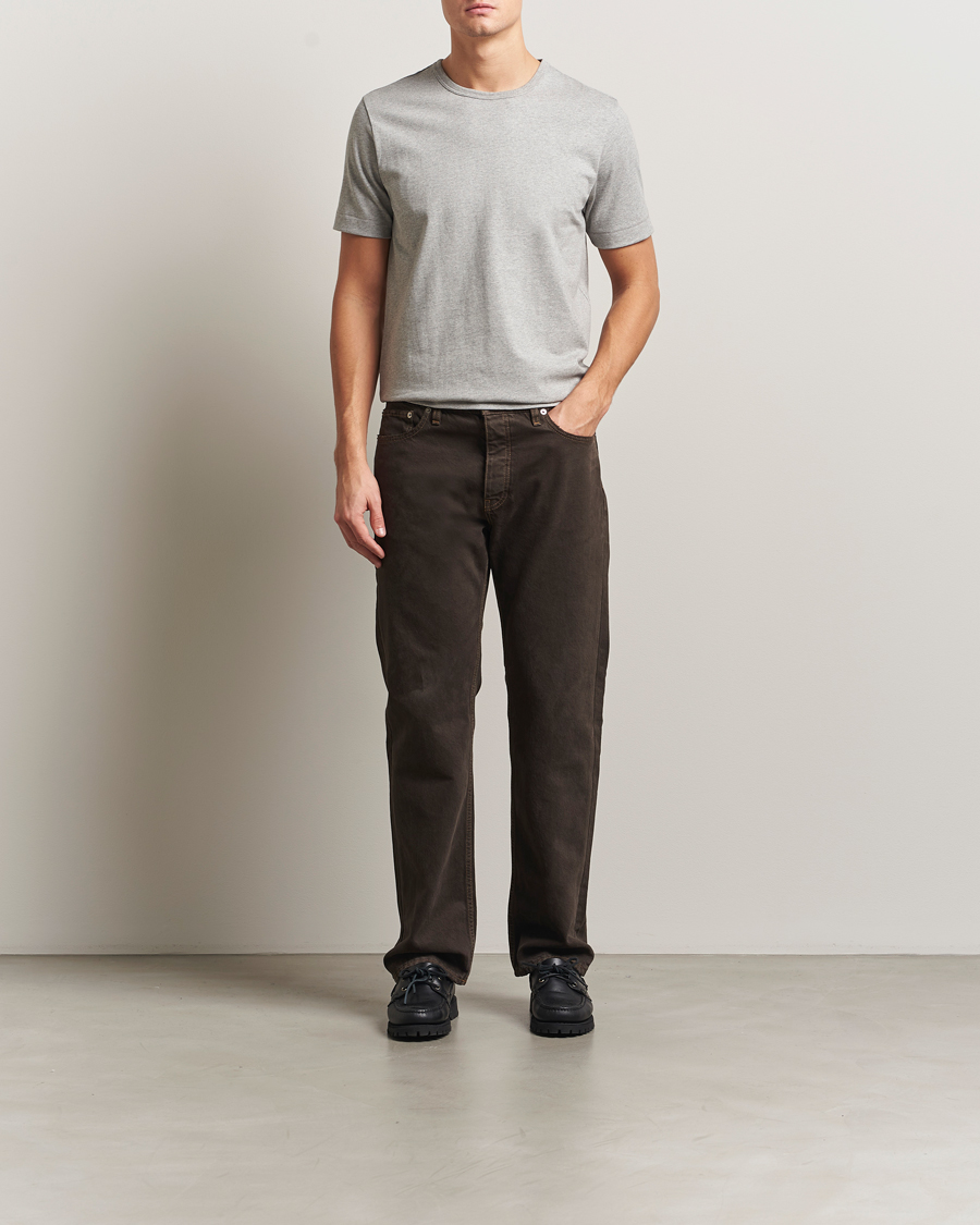 Herren | T-Shirts | Merz b. Schwanen | Classic Fit Sturdy T-Shirt Grey Melange