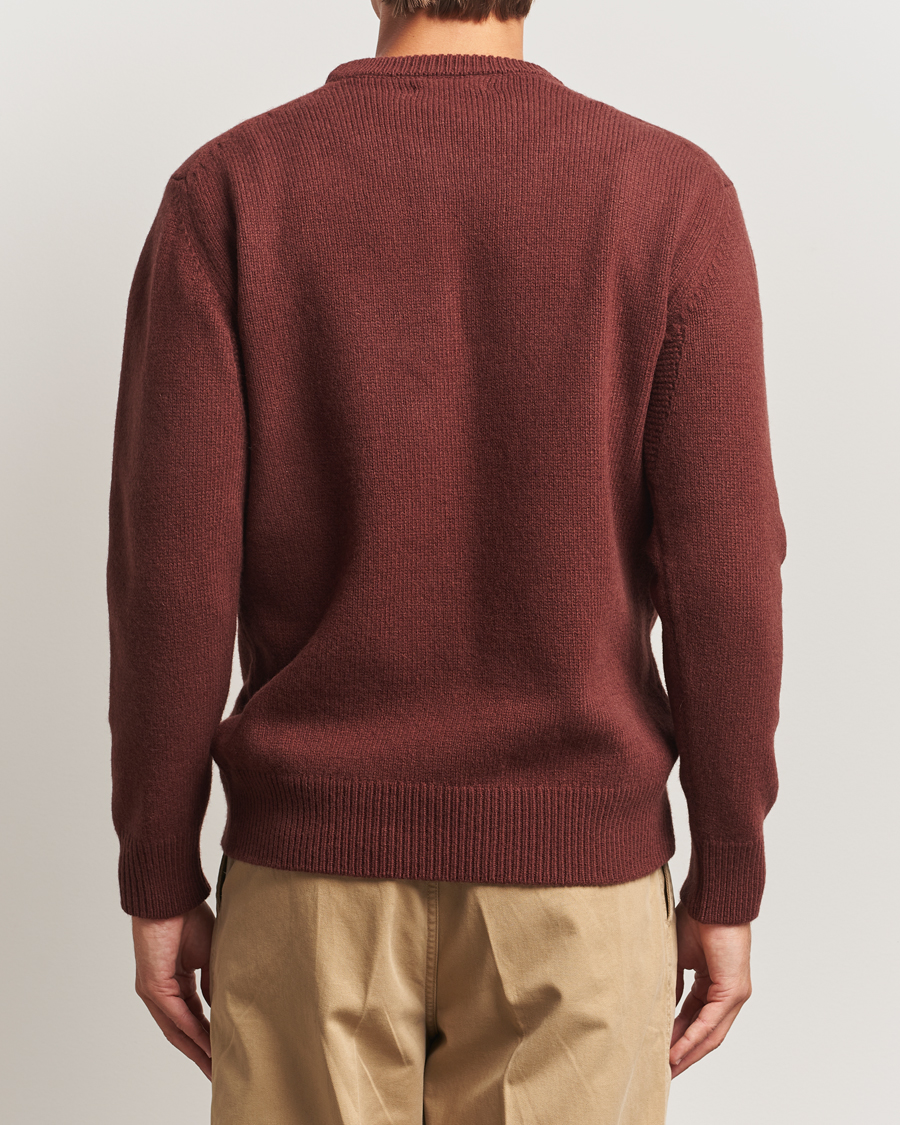 Herren | Pullover | Merz b. Schwanen | Merino/Cashmere Knitted Sweater Dark Brown