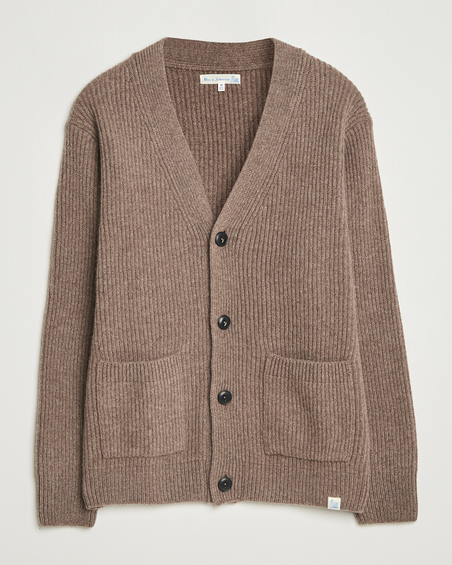 Herren | Pullover | Merz b. Schwanen | Merino/Cashmere Knitted Cardigan Grain
