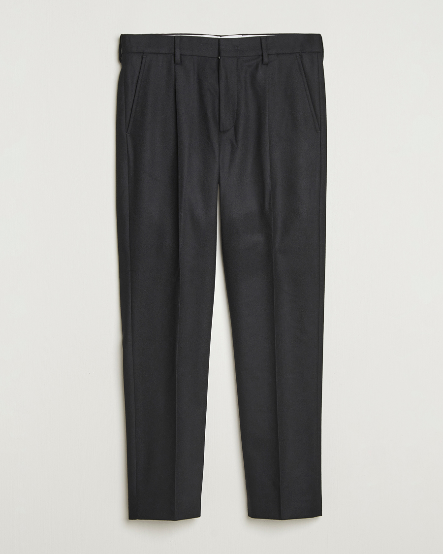 Herren | Hosen | NN07 | Bill Wool Pleated Trousers Black