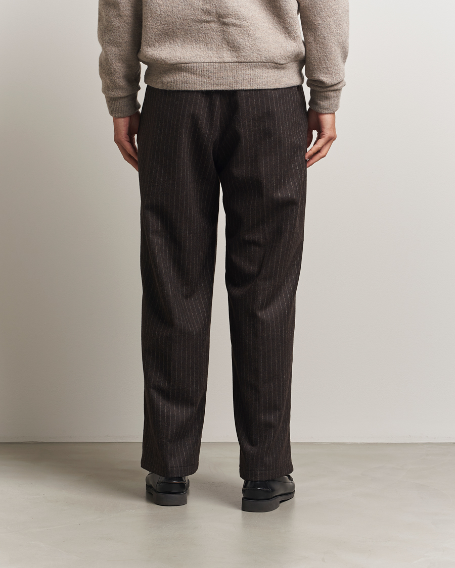 Herren | Hosen | NN07 | Kay Wool Pleated Pinstriped Trousers Brown
