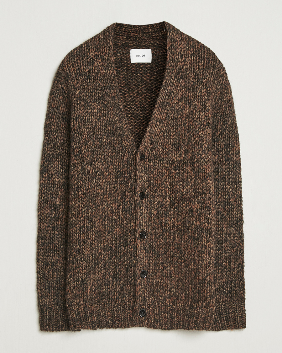 Herren | Pullover | NN07 | Osky Heavy Knitted Cardigan Demitasse Brown