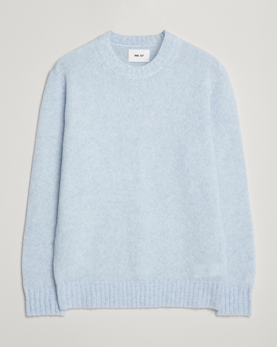 Herren | Pullover | NN07 | Lee Wool Knitted Sweater Cerulian Blue