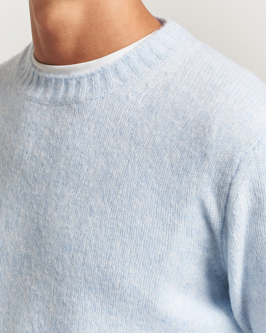 Herren | Pullover | NN07 | Lee Wool Knitted Sweater Cerulian Blue