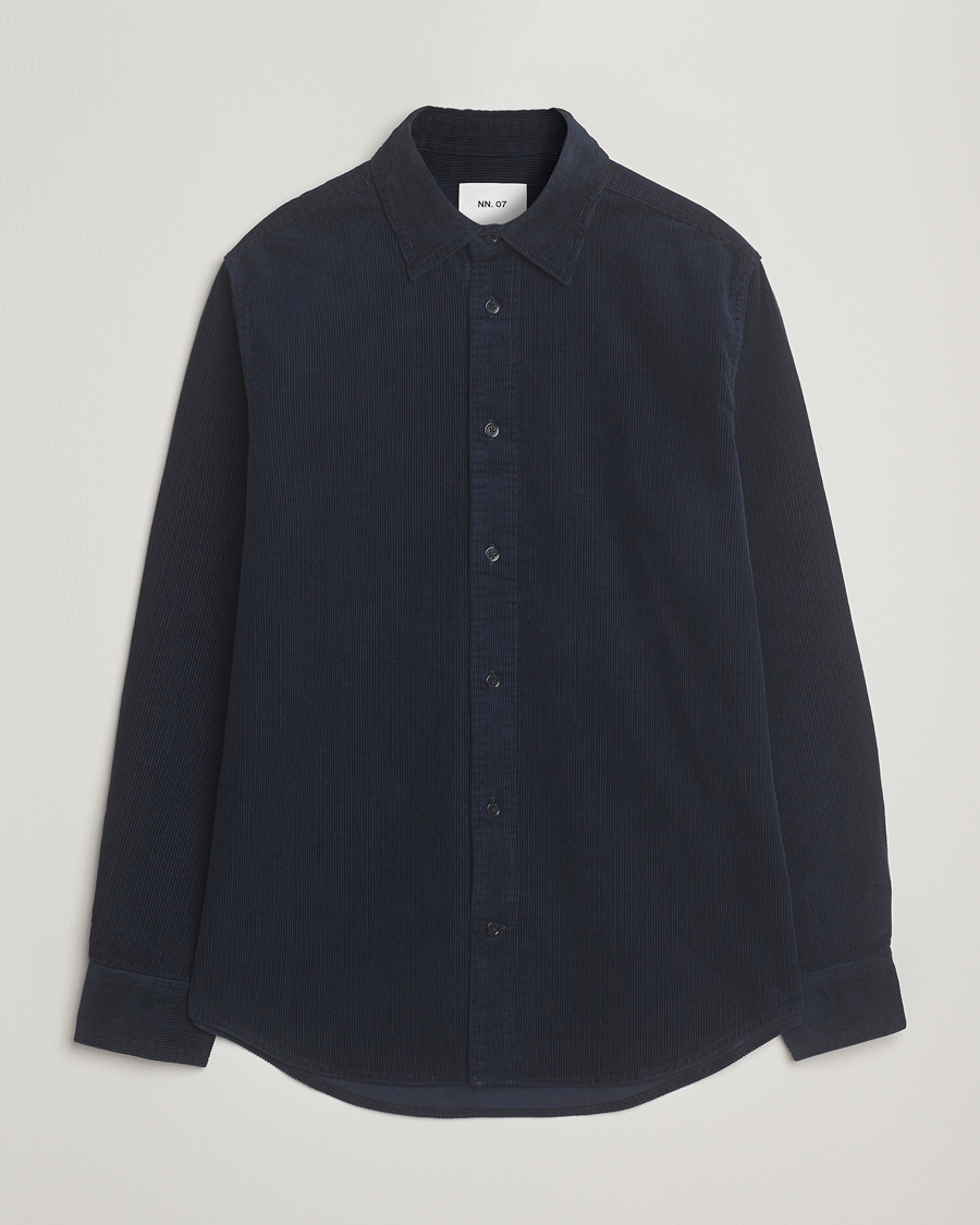 Herren | Hemden | NN07 | Colby Corduroy Overshirt Navy Blue