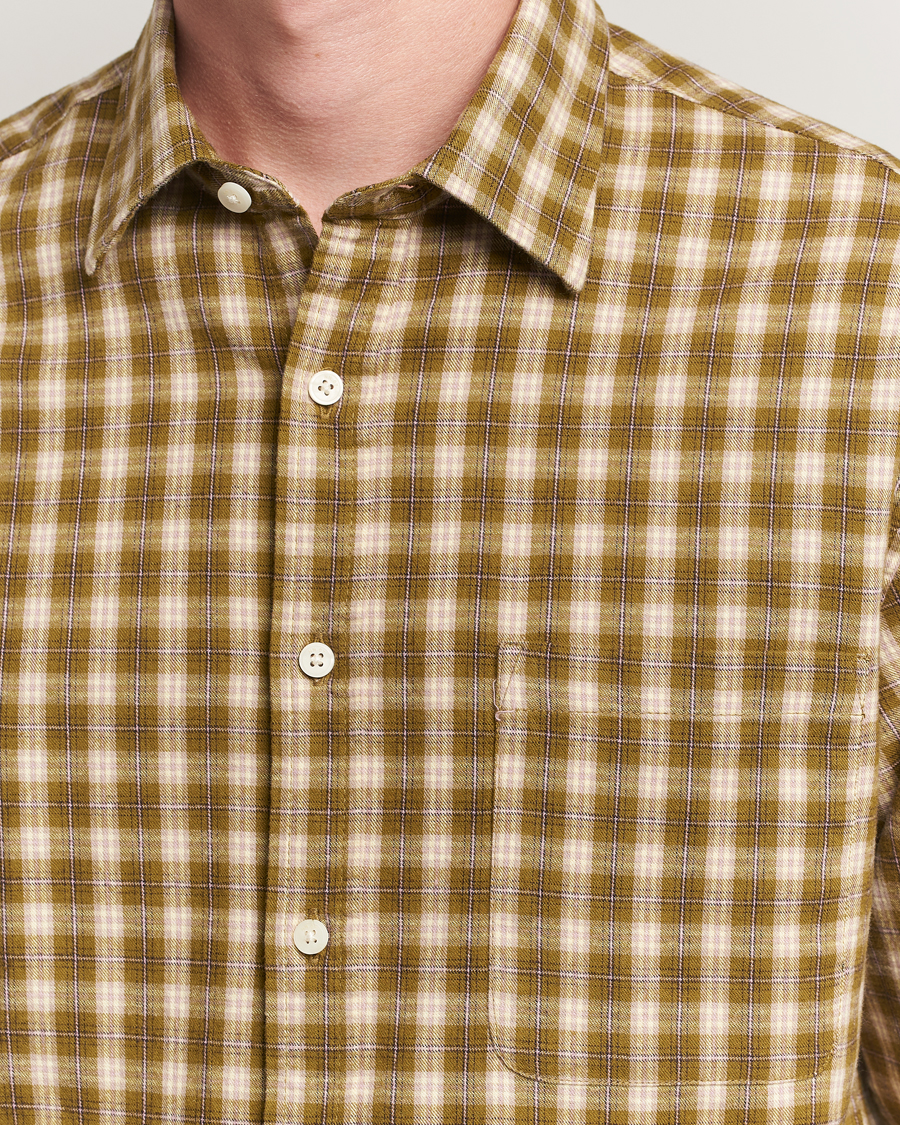 Herren | Hemden | NN07 | Deon Flannel Checked Shirt Green
