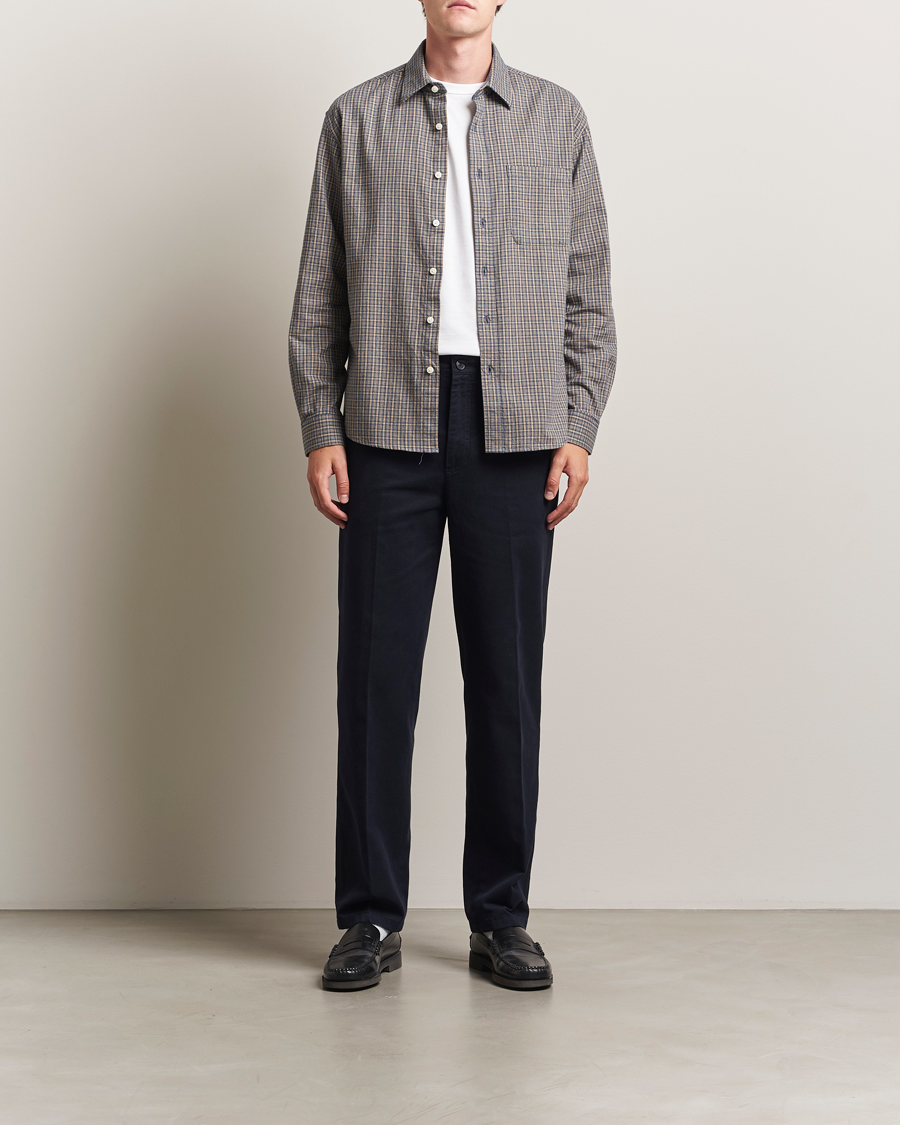 Herren | Hemden | NN07 | Deon Flannel Checked Shirt Indigo