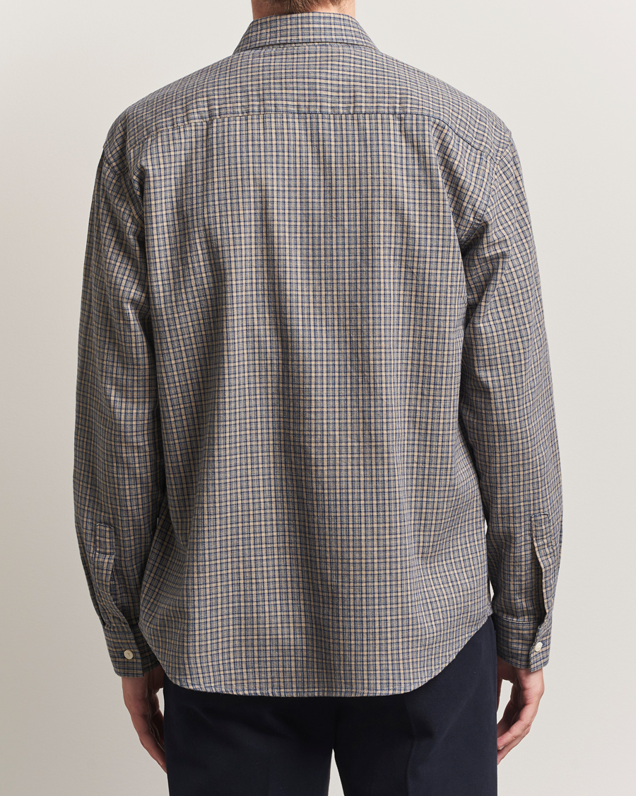 Herren | Hemden | NN07 | Deon Flannel Checked Shirt Indigo