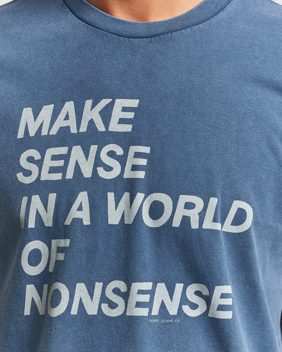 Herren | T-Shirts | Nudie Jeans | Roy Make Sense T-Shirt Blue