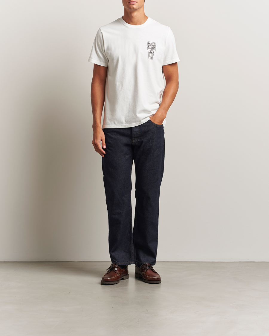 Herren | T-Shirts | Nudie Jeans | Roy Garbage T-Shirt Chalk White