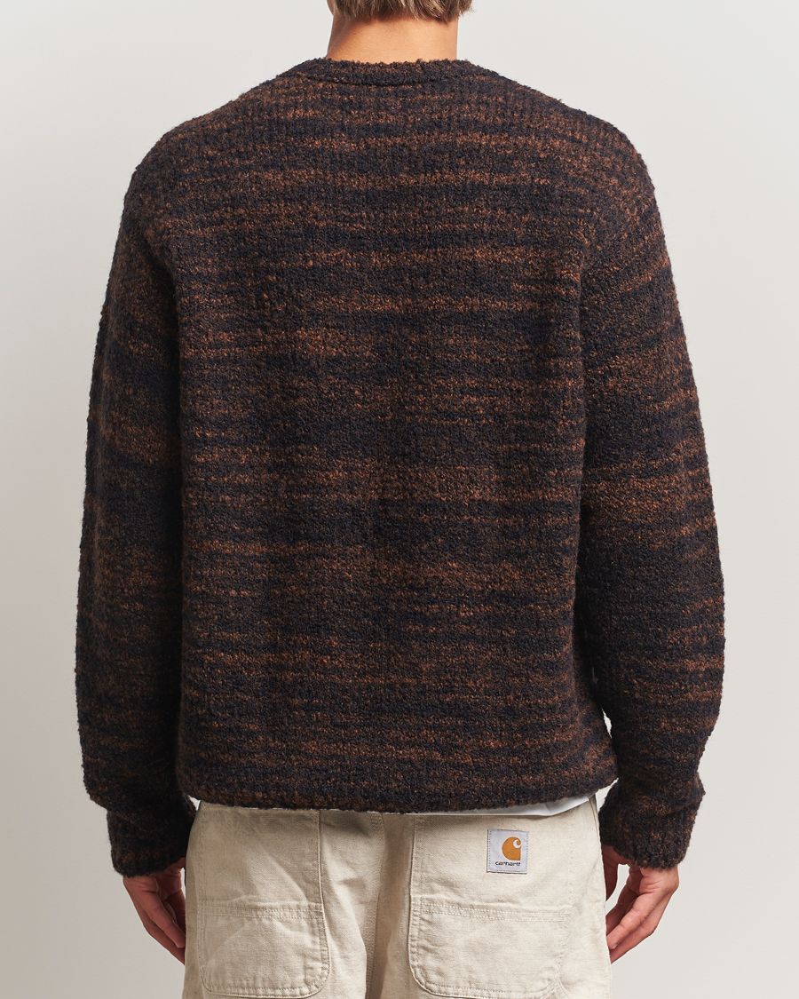 Herren | Pullover | Nudie Jeans | Gurra Bouclé Knitted Sweater Black/Brown