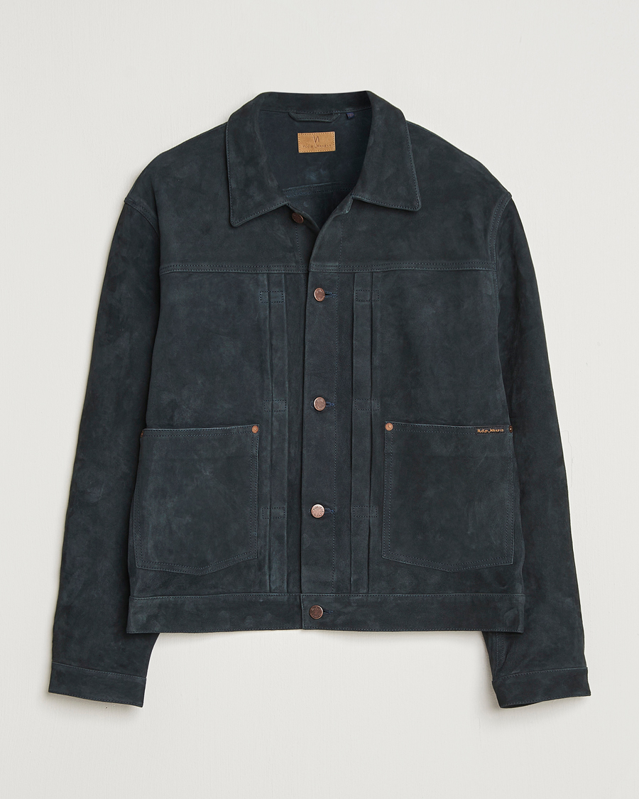 Herren | Jacken | Nudie Jeans | Dante II Suede Jacket Navy