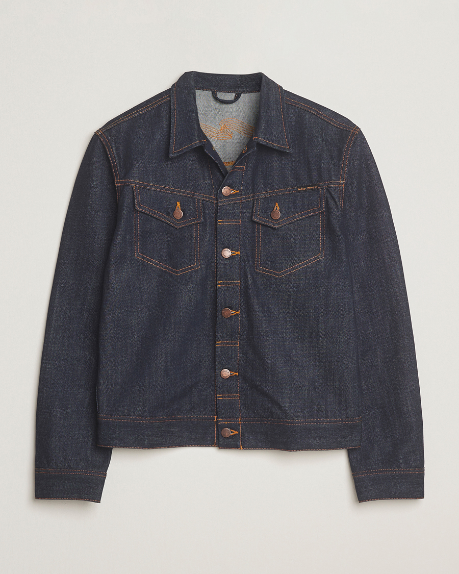 Herren | Jacken | Nudie Jeans | Conny Denim Jacket Dry Streaky Mid Blue