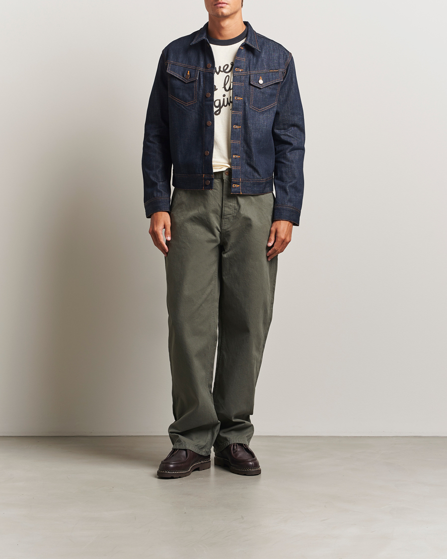 Herren | Jacken | Nudie Jeans | Conny Denim Jacket Dry Streaky Mid Blue