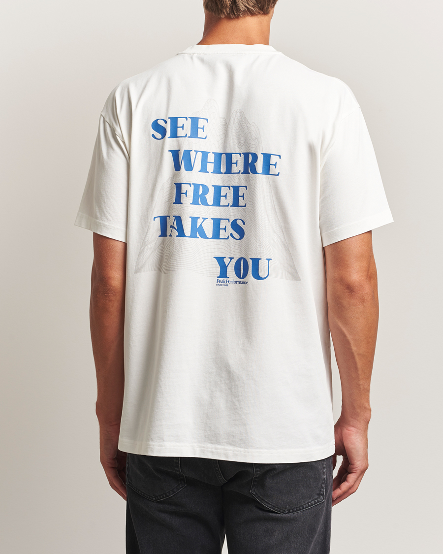 Herren | T-Shirts | Peak Performance | Graphic Crew Neck T-Shirt Off White