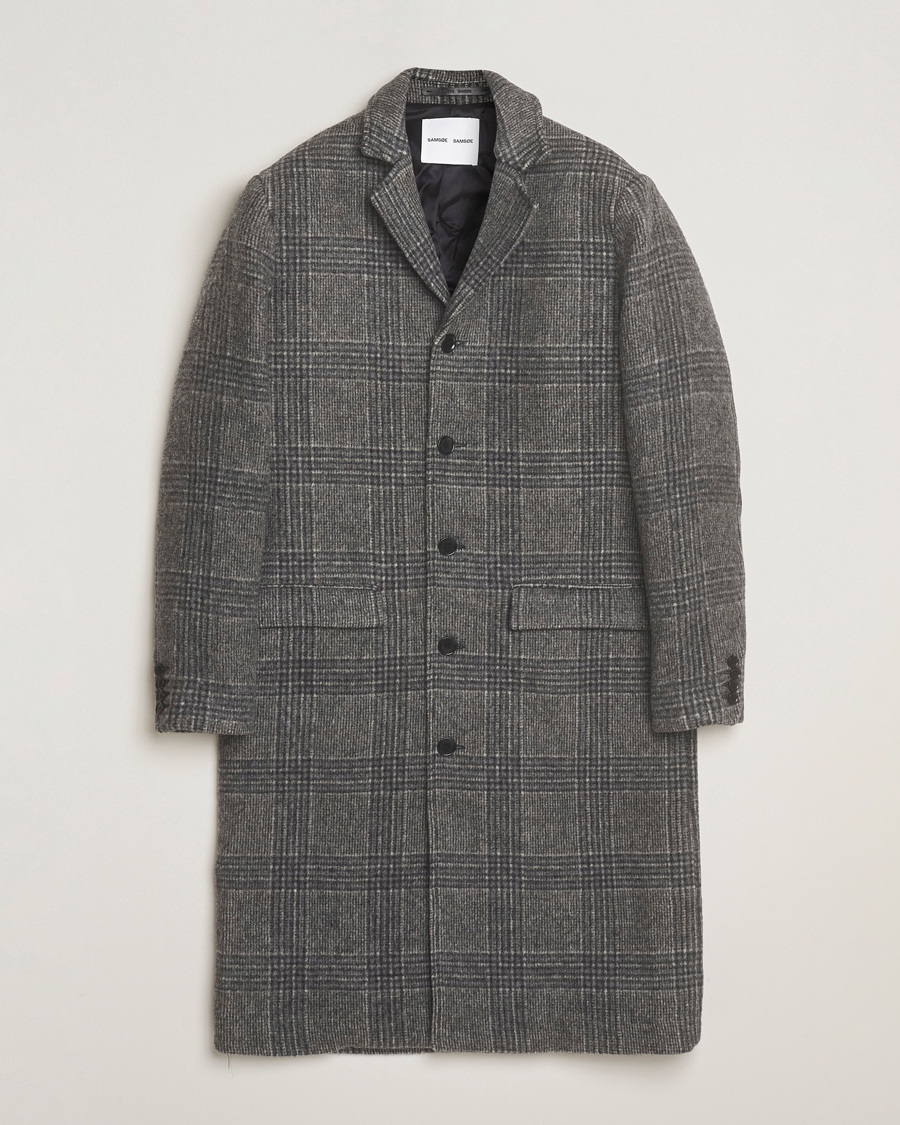 Herren | Jacken | Samsøe Samsøe | Tesfa Checked Coat Grey