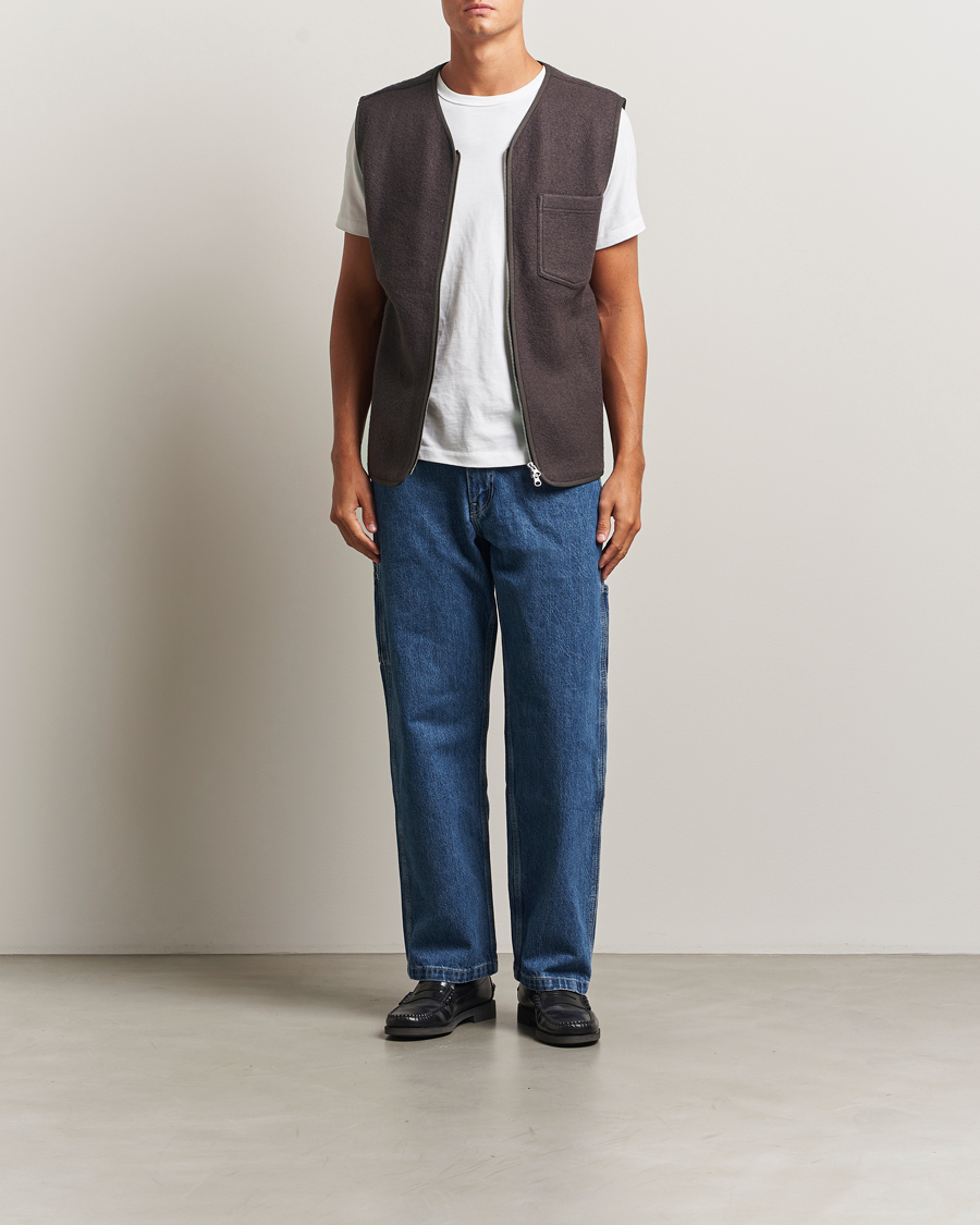 Herren | Westen | Samsøe Samsøe | Hannes Boiled Wool Vest Turkish Coffee