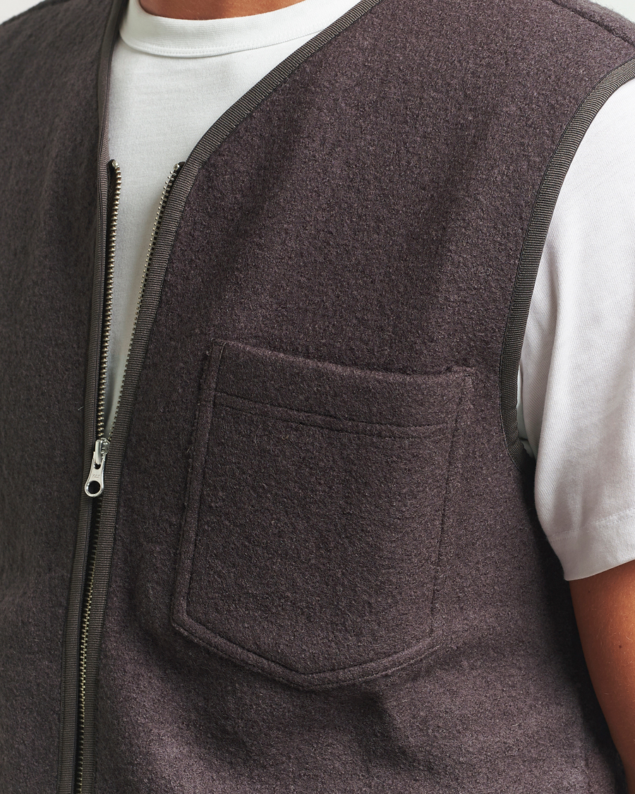 Herren | Westen | Samsøe Samsøe | Hannes Boiled Wool Vest Turkish Coffee