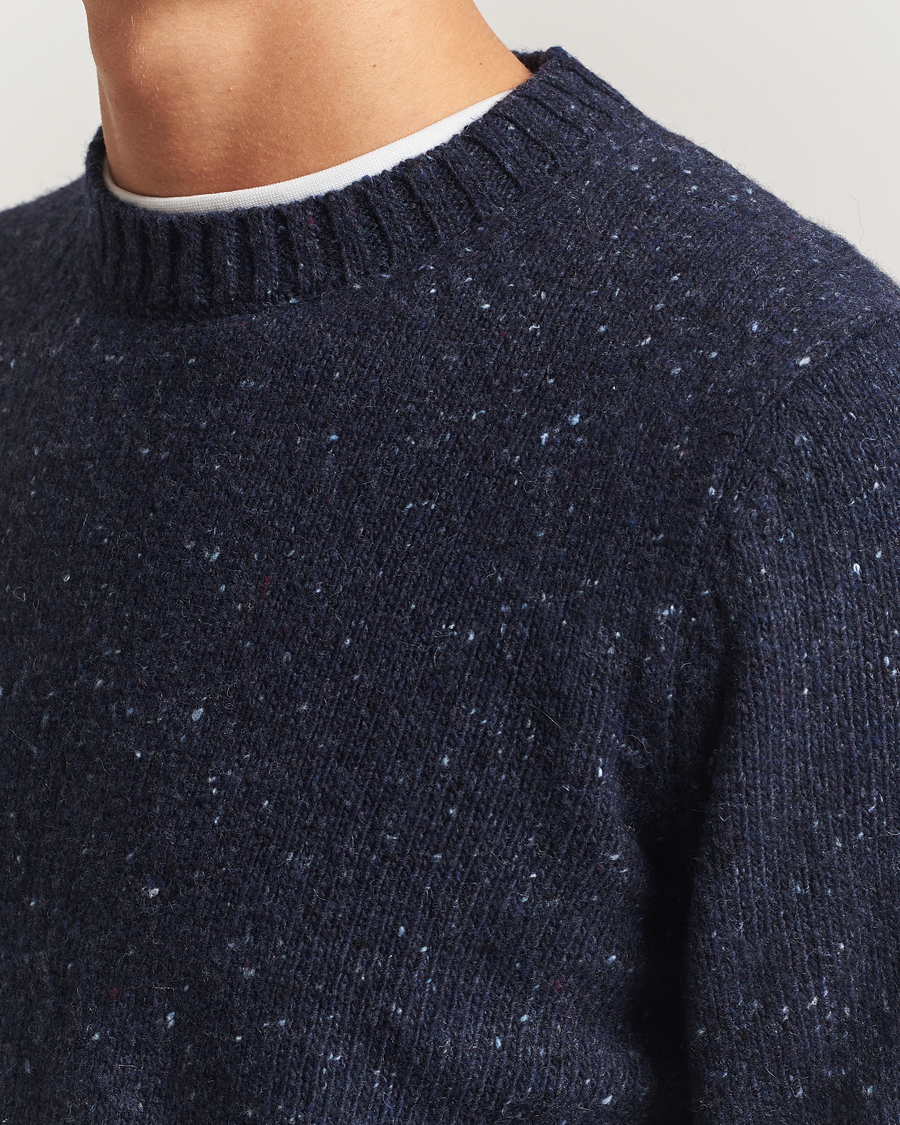 Herren | Pullover | Samsøe Samsøe | Nataniel Donegal Knitted Crew Neck Salute Navy