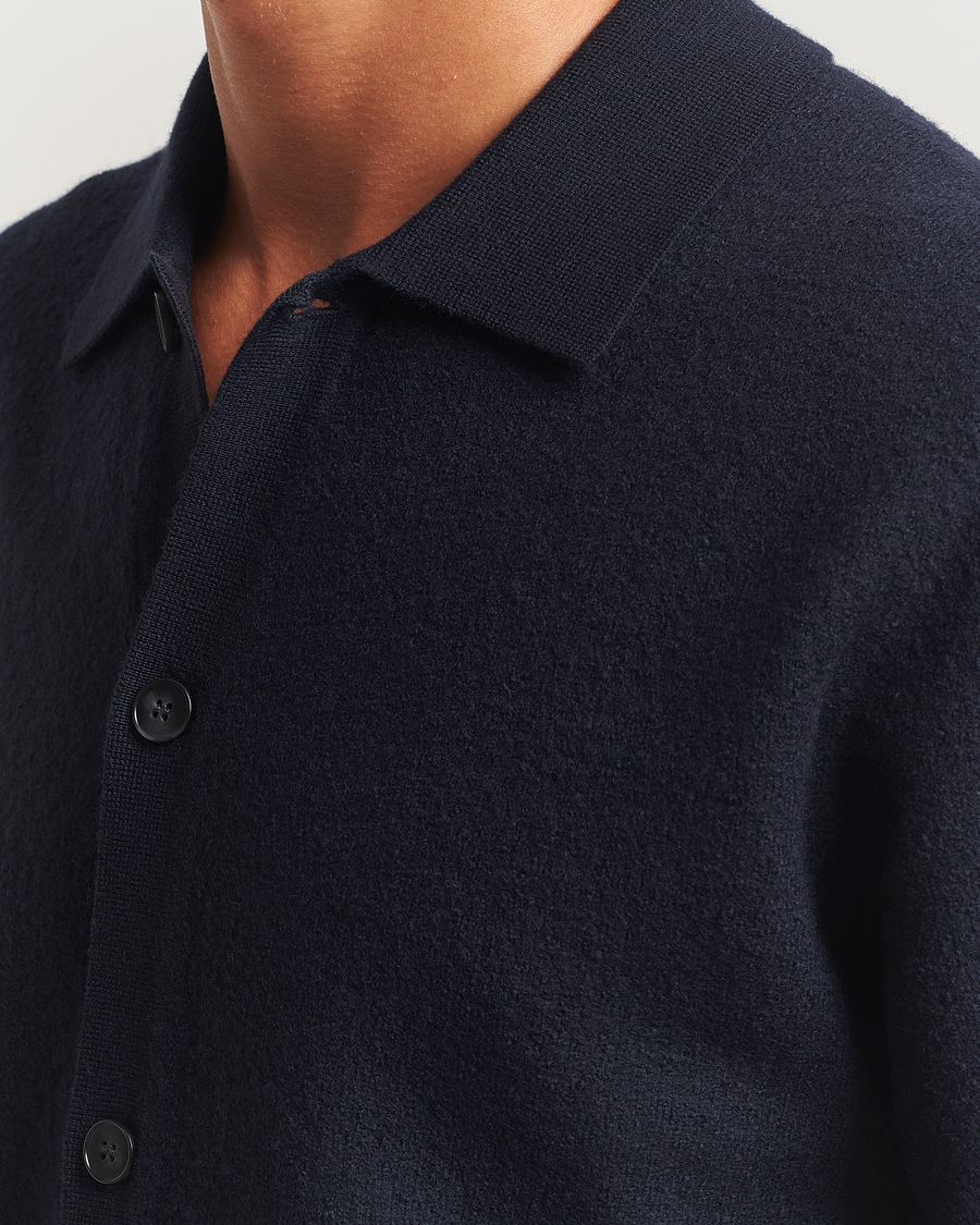 Herren | Pullover | Samsøe Samsøe | Richard Merino Knitted Cardigan Salute Navy