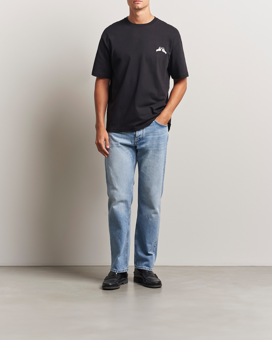 Herren | T-Shirts | Samsøe Samsøe | Florian To Connect Printed T-Shirt Black