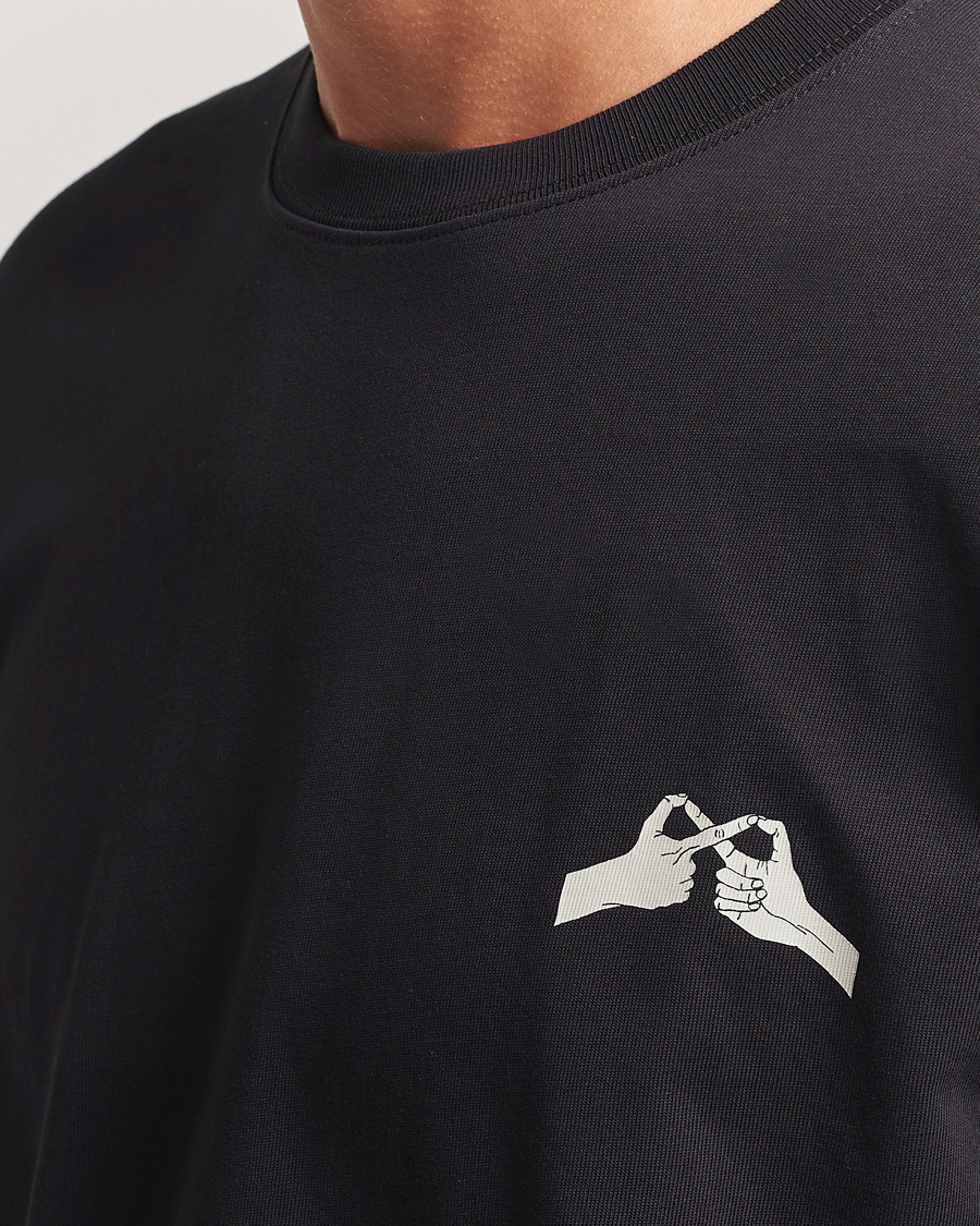 Herren | T-Shirts | Samsøe Samsøe | Florian To Connect Printed T-Shirt Black