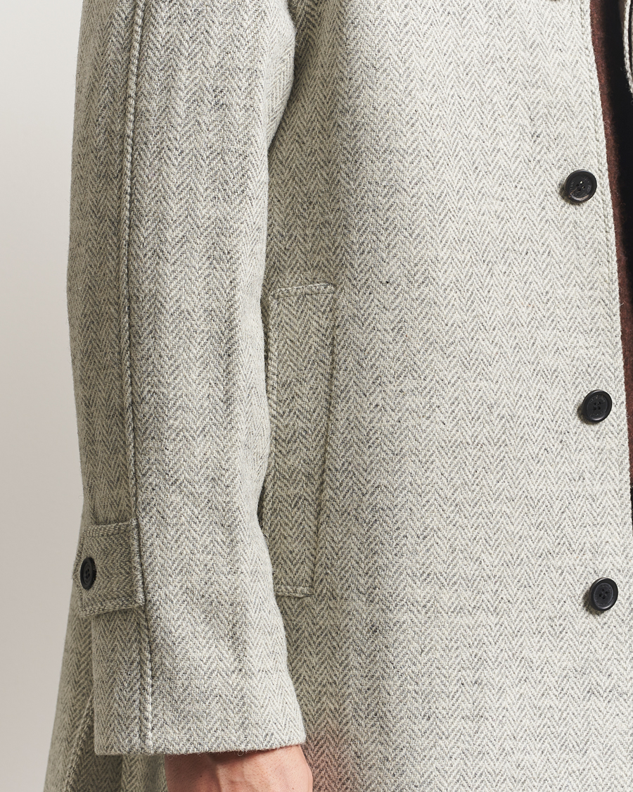 Herren | Jacken | Walker Slater | Watson Harris Tweed Herringbone Coat Light Grey