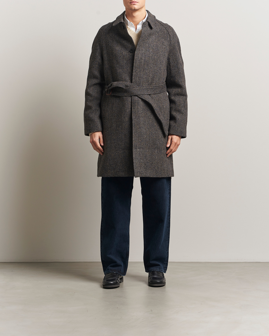 Herren | Jacken | Walker Slater | Watson Harris Tweed Herringbone Coat Dark Brown