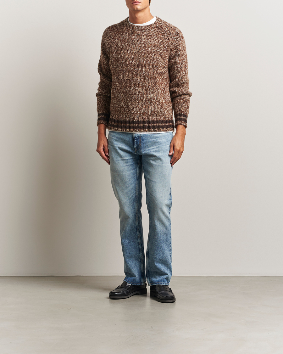 Herren | Pullover | GANT 240 Mulberry Street | Wool Heavy Knitted Sweater Light Brown Melange
