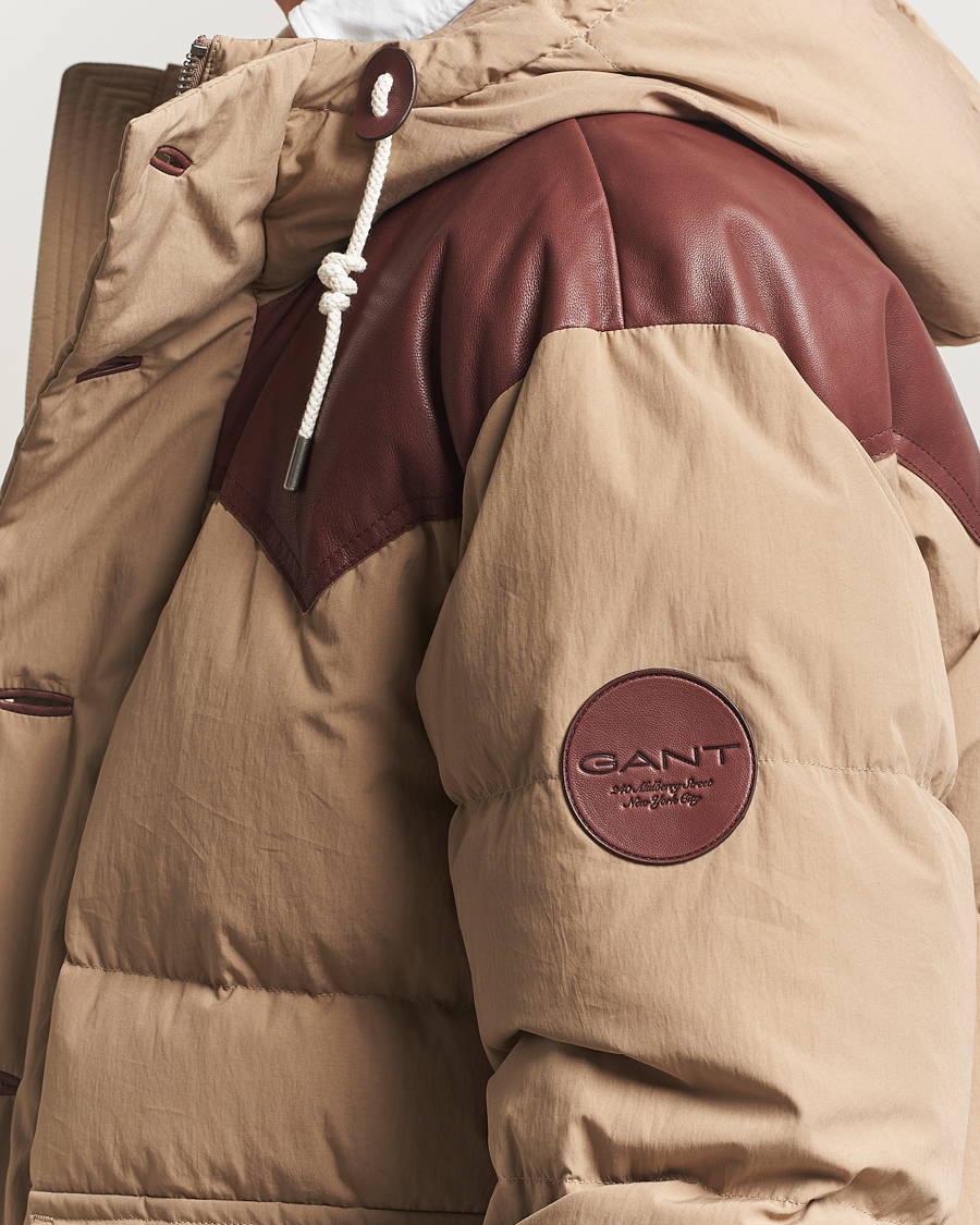 Herren | Jacken | GANT 240 Mulberry Street | Cotton Down Hooded Jacket Carmel Beige