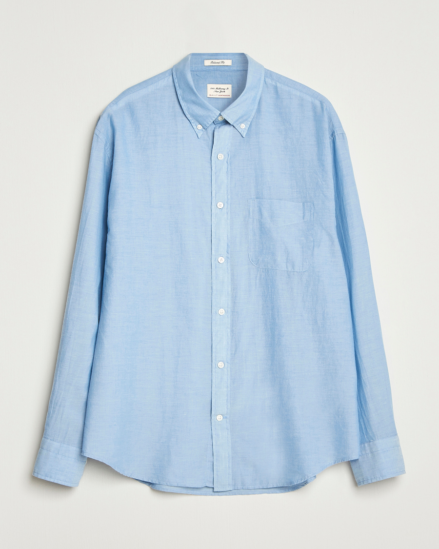 Herren | Hemden | GANT 240 Mulberry Street | Relaxed Fit Chambray Shirt Light Indigo