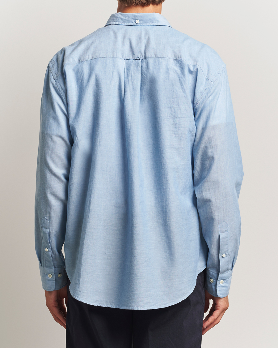 Herren | Hemden | GANT 240 Mulberry Street | Relaxed Fit Chambray Shirt Light Indigo
