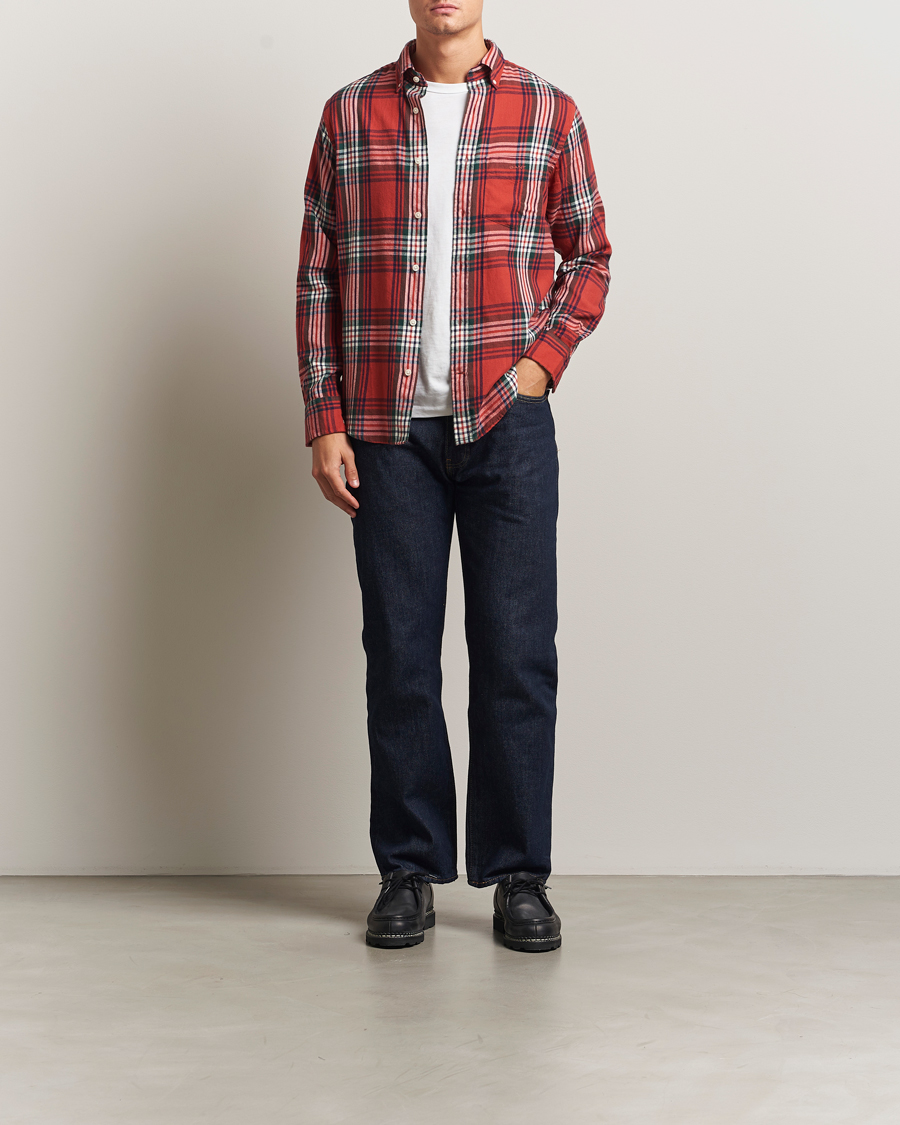 Herren | Hemden | Gant | Regular Fit Checked Flannel Shirt Modern Rust