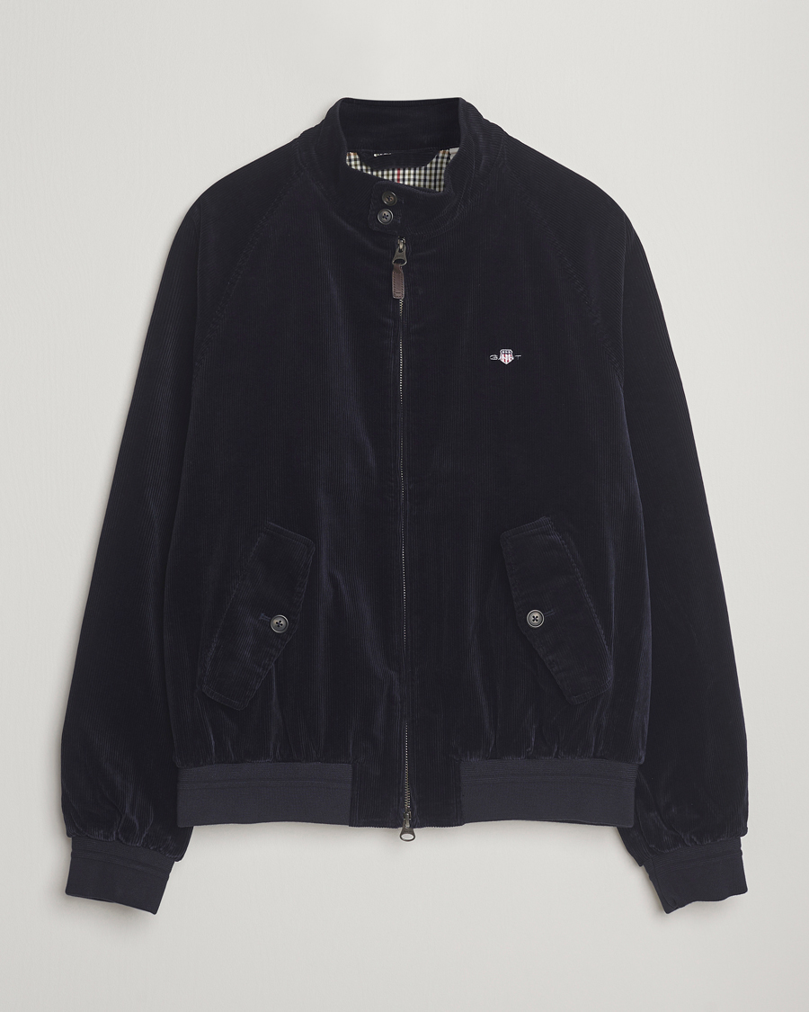 Herren | Jacken | GANT | Corduroy Harrington Jacket Evening Blue