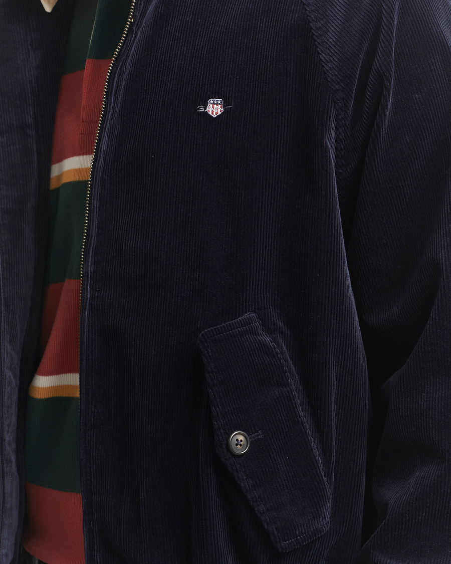 Herren | Jacken | Gant | Corduroy Harrington Jacket Evening Blue